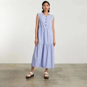 Everlane Sleeveless Tiered Cotton Bohi Midi Dress – Size Medium